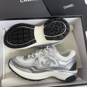 Chanel Silver Gold Horn King Women's Sneakers💕💕